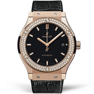 Копия часов Hublot Classic Fusion King Gold Diamonds 45mm 511.OX.1181.LR.1104
