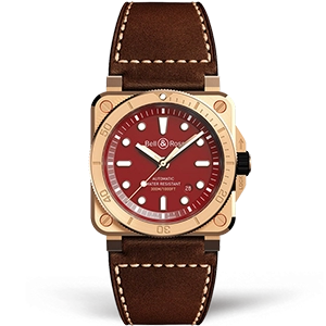 Копия часов Bell & Ross BR 03-92 Diver Burgundy Bronze BR0392-D-RD-BR/SCA