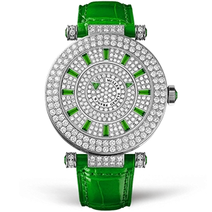 Копия часов Franck Muller Ladies Collection Round Double Mystery 42-DM-D-2R-CD Green