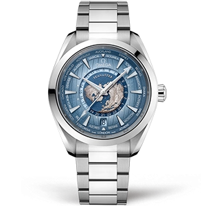 Копия часов Omega Seamaster Aqua Terra Co-axial Master Chronometer GMT Worldtimer 43mm 220.10.43.22.03.002