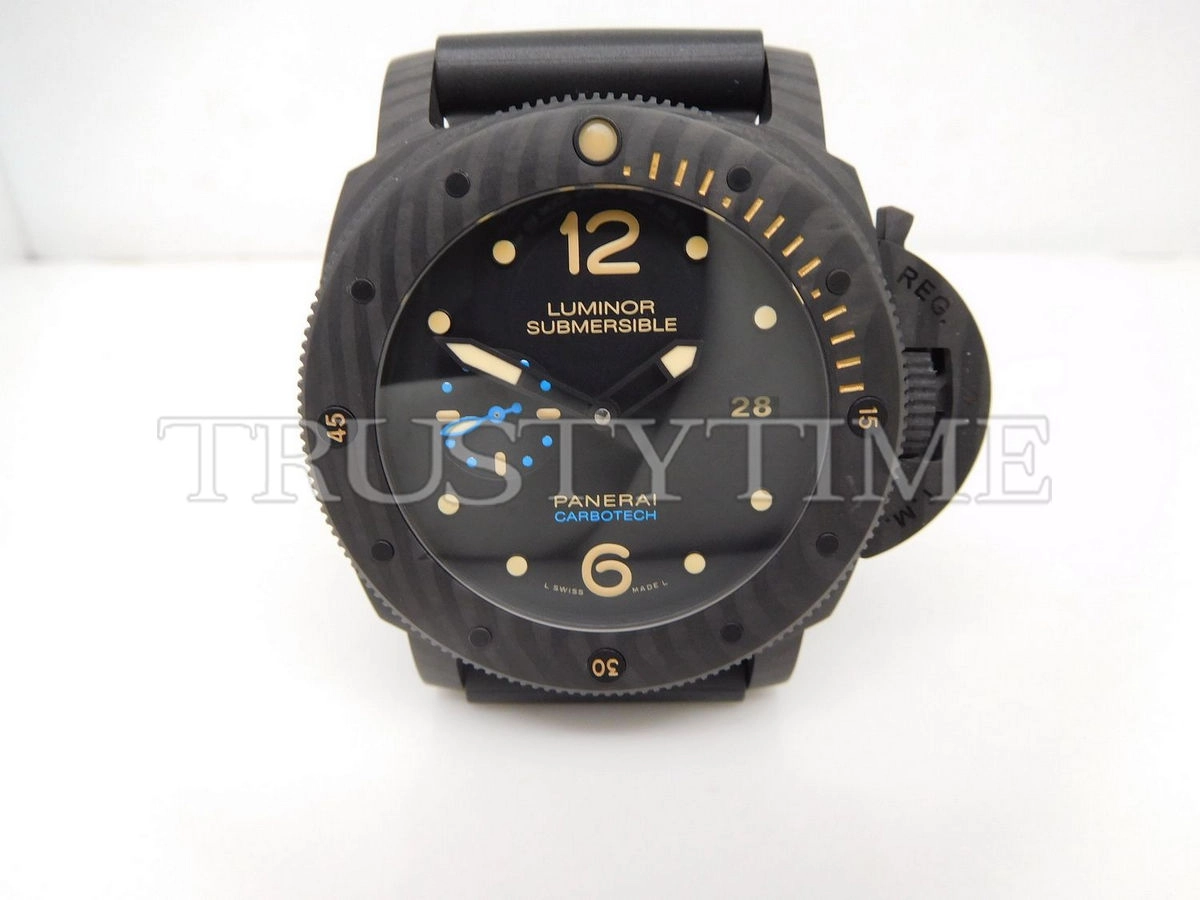 Копия часов Panerai Luminor Submersible 3 Days Automatic Carbotech 47mm PAM00616
