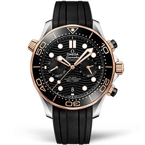 Копия часов Omega Seamaster Diver 300m Co‑Axial Master Chronometer Chronograph 44mm 210.22.44.51.01.001
