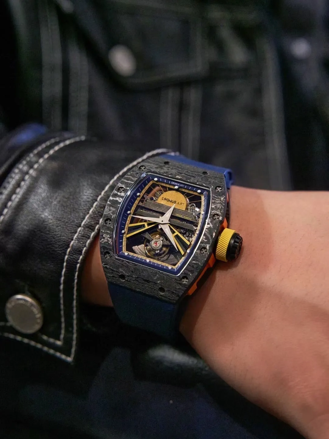Копия часов CronusArt NTPT Carbon Fiber Watch CM36-001