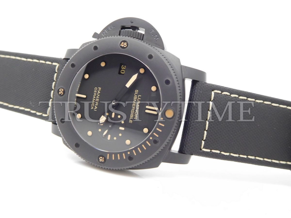 Копия часов Panerai Luminor Submersible 1950 Left-Handed 3 Days Automatic Ceramica 47mm PAM00607