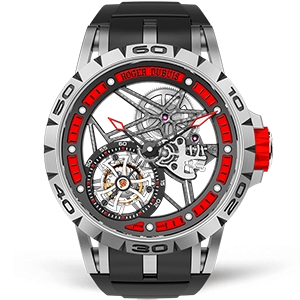 Копия часов Roger Dubuis Excalibur Spider Skeleton Flying Tourbillon 45mm RDDBEX0545