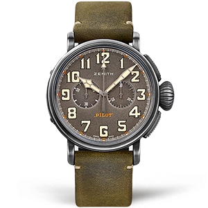 Копия часов Zenith Pilot Chronograph Ton-Up 45mm 11.2430.4069/21.C773