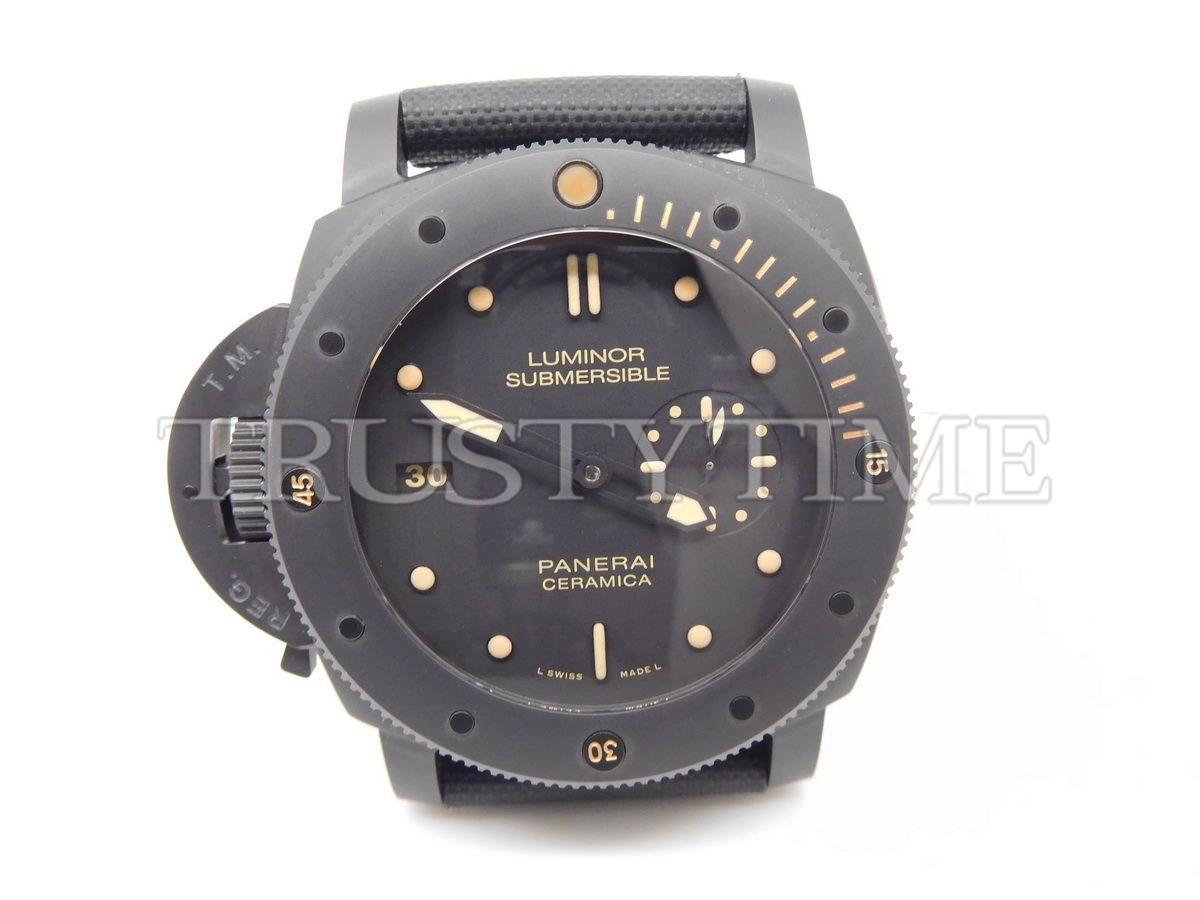 Копия часов Panerai Luminor Submersible 1950 Left-Handed 3 Days Automatic Ceramica 47mm PAM00607