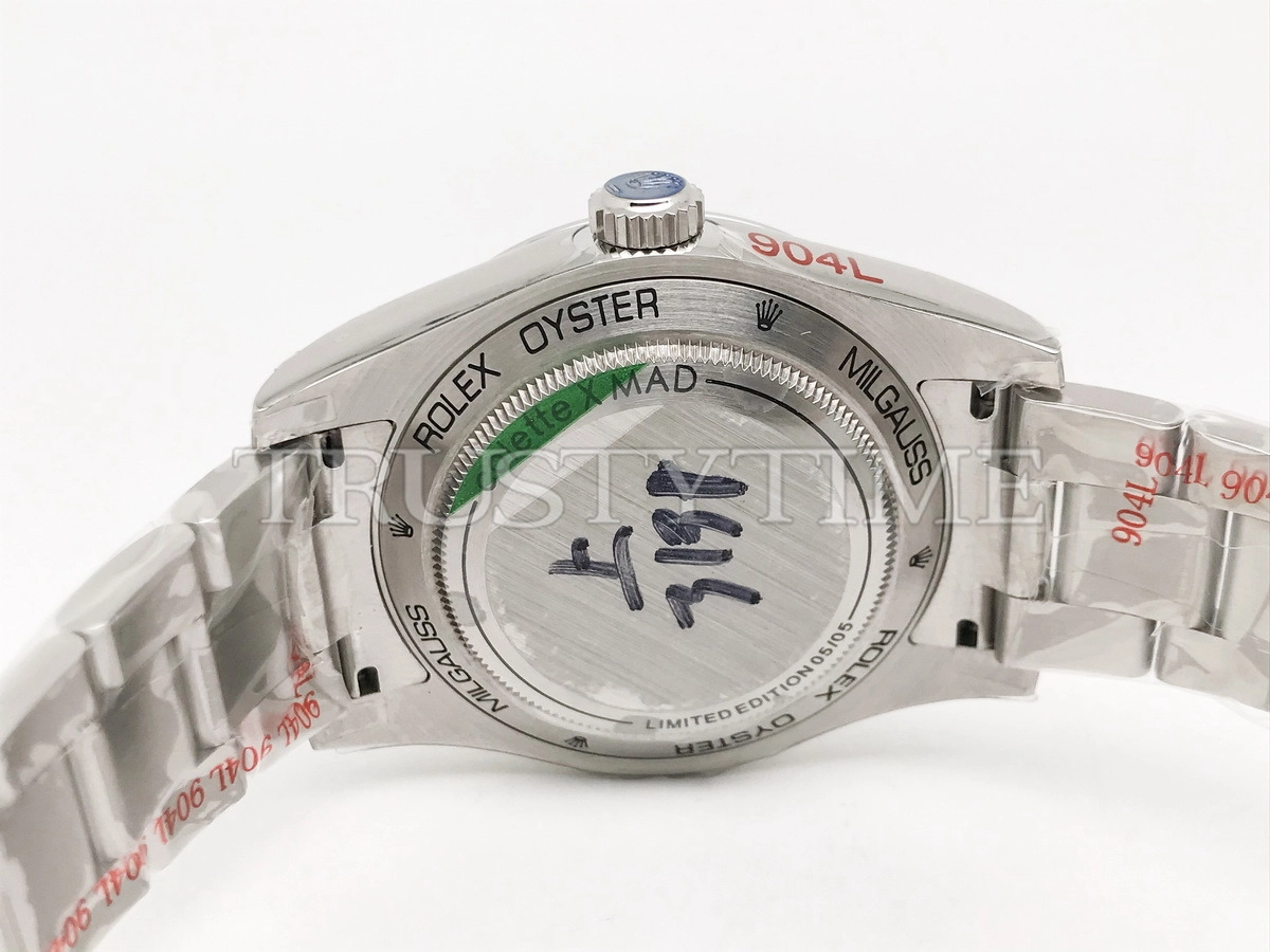 Копия часов Rolex Milgauss 124300 41mm Mad Paris "Who Cares" Edition