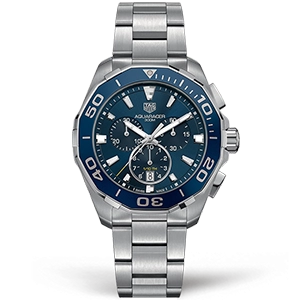 Копия часов Tag Heuer Aquaracer 300M Quartz Chronograph 43mm CAY111B.BA0927