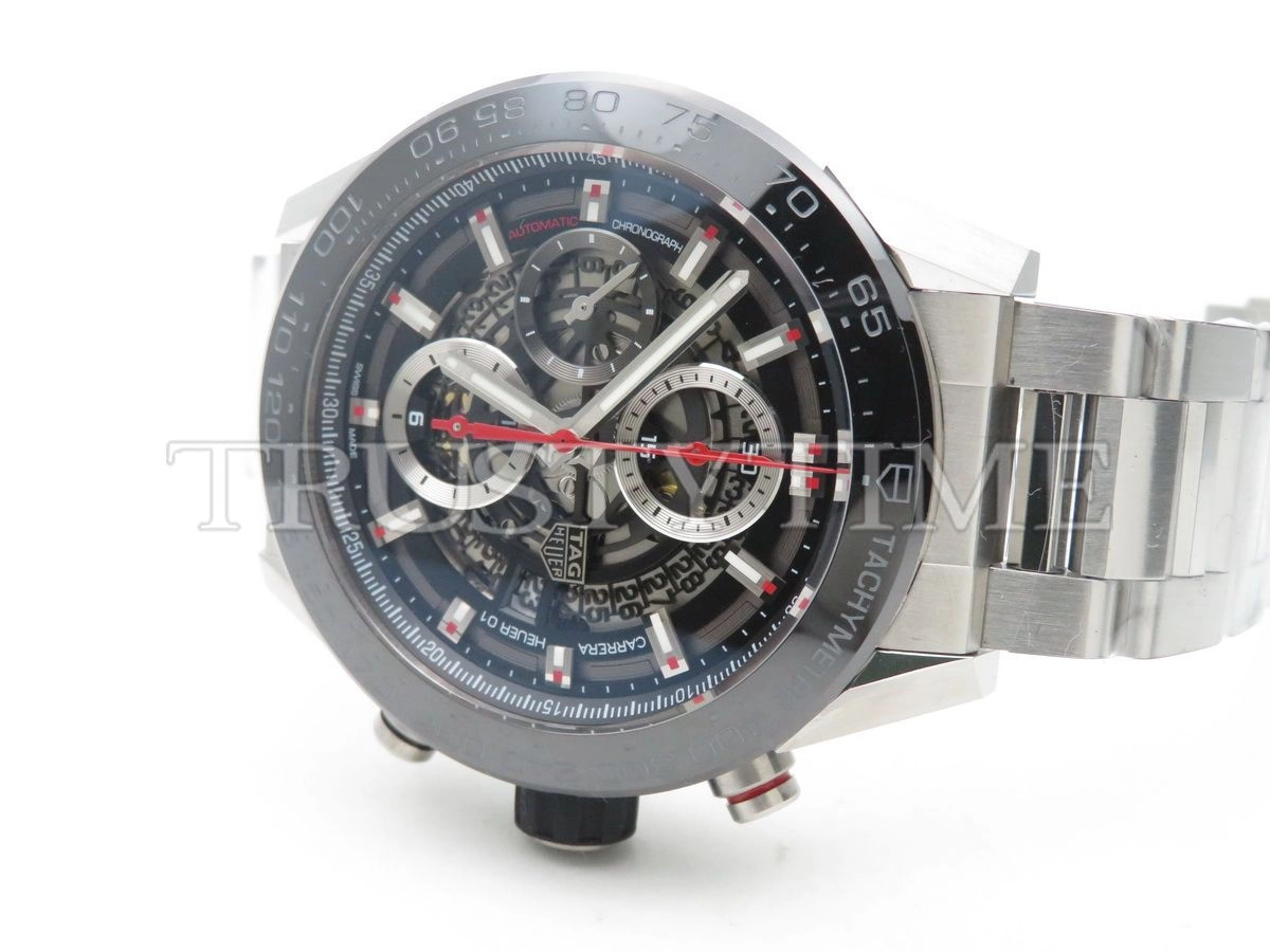 Копия часов Tag Heuer Carrera Calibre HEUER 01 Chronograph 45mm CAR2A1W.BA0703
