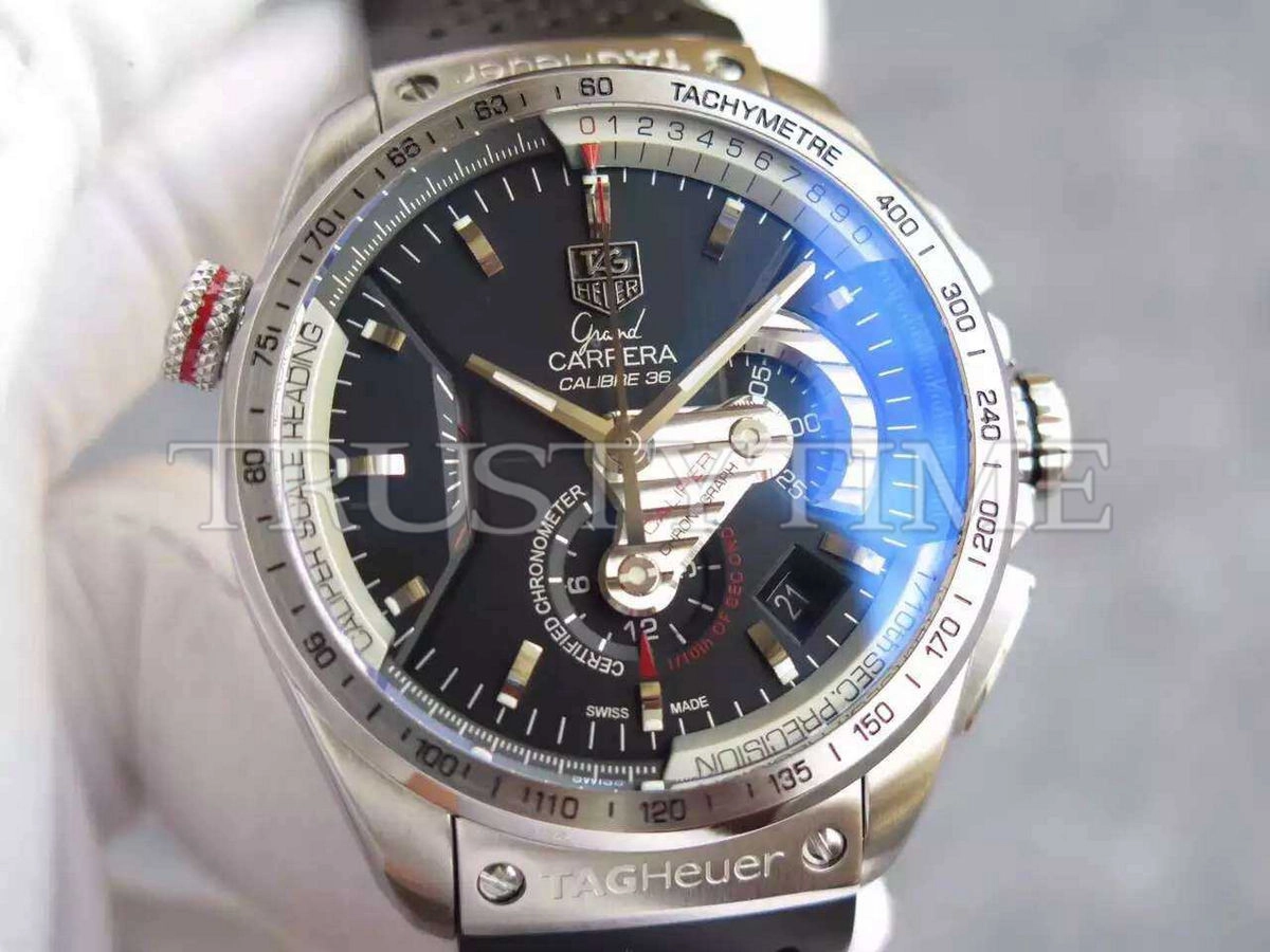 Копия часов Tag Heuer Grand Carrera Calibre 36 RS 43mm CAV5115.FT6019