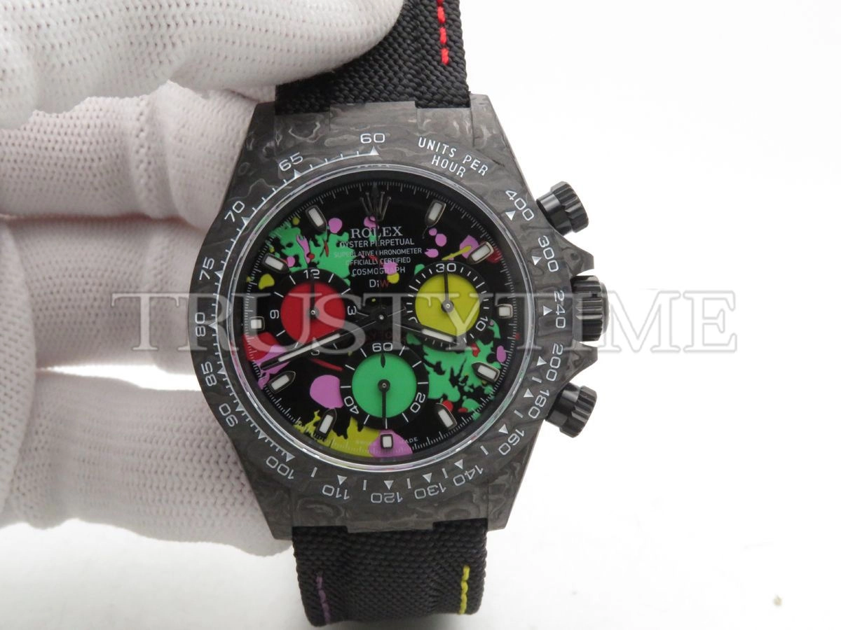 Копия часов Rolex Cosmograph Daytona DIW Carbon Motley