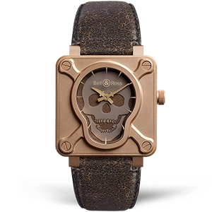 Копия часов Bell & Ross BR 01 Air Skull BR0192-SKULL-BR