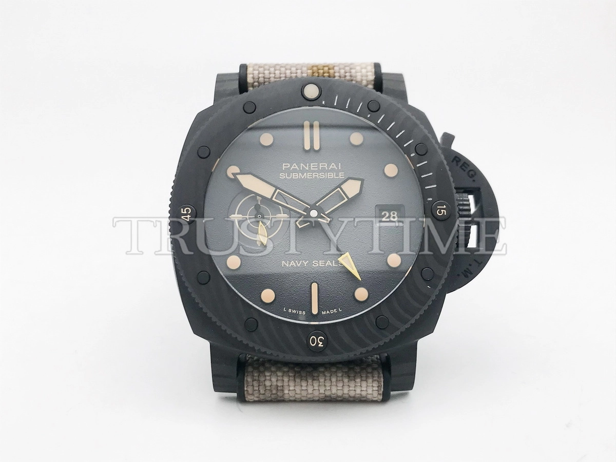Копия часов Panerai Submersible QuarantaQuattro GMT Navy SEALs Carbotech™ 44mm PAM01513