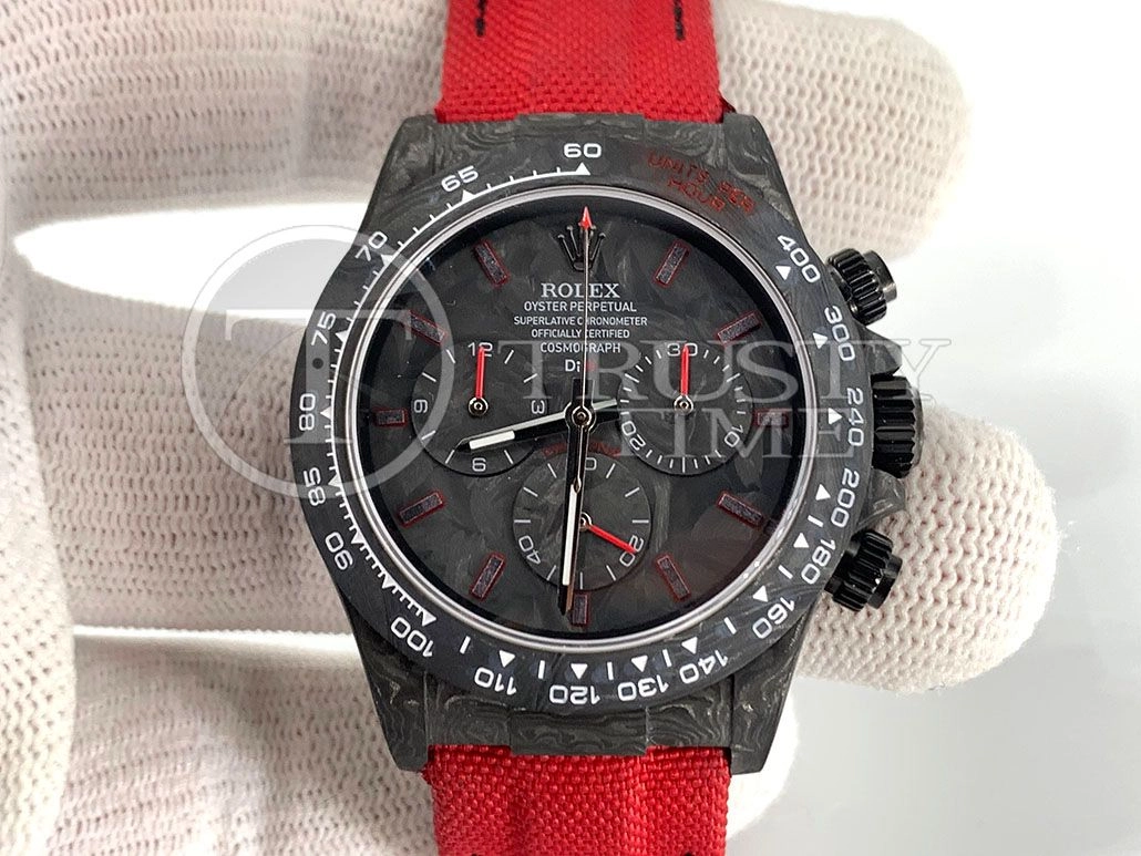 Копия часов Rolex Cosmograph Daytona DIW All Carbon Red Edition