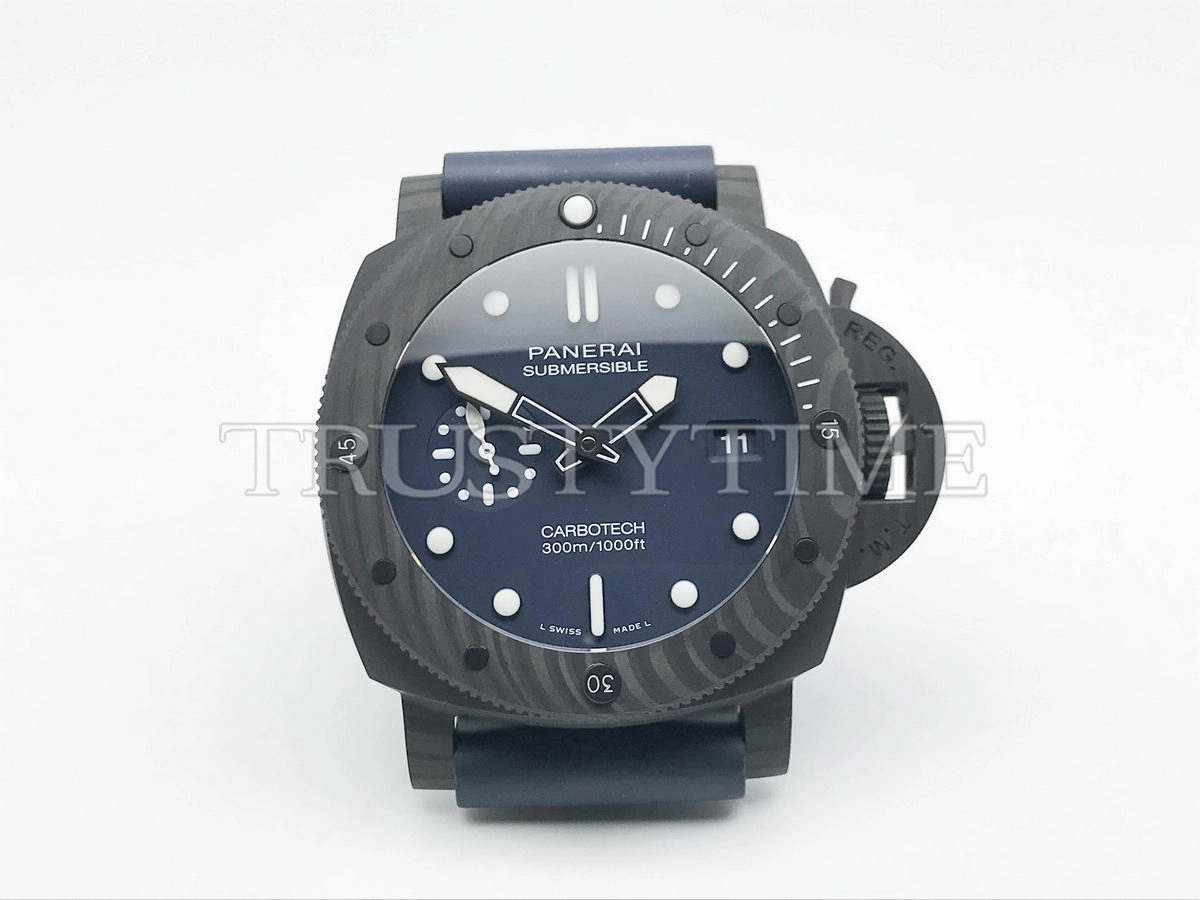 Копия часов Panerai Submersible QuarantaQuattro Carbotech Blu Abisso 44mm PAM01232
