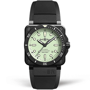 Копия часов Bell & Ross BR 03-92 Diver Full Lum BR0392-D-C5-CE/SRB