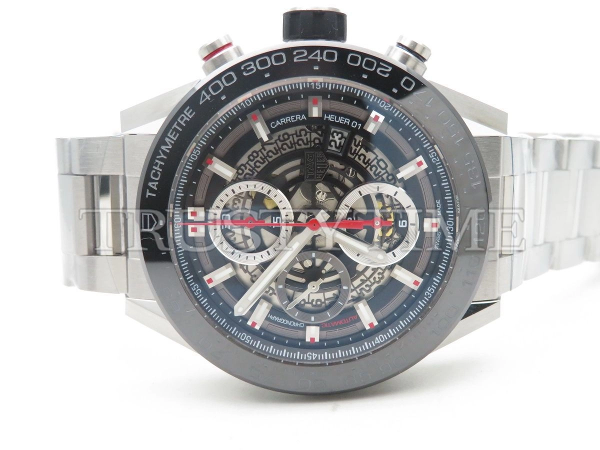 Копия часов Tag Heuer Carrera Calibre HEUER 01 Chronograph 45mm CAR2A1W.BA0703
