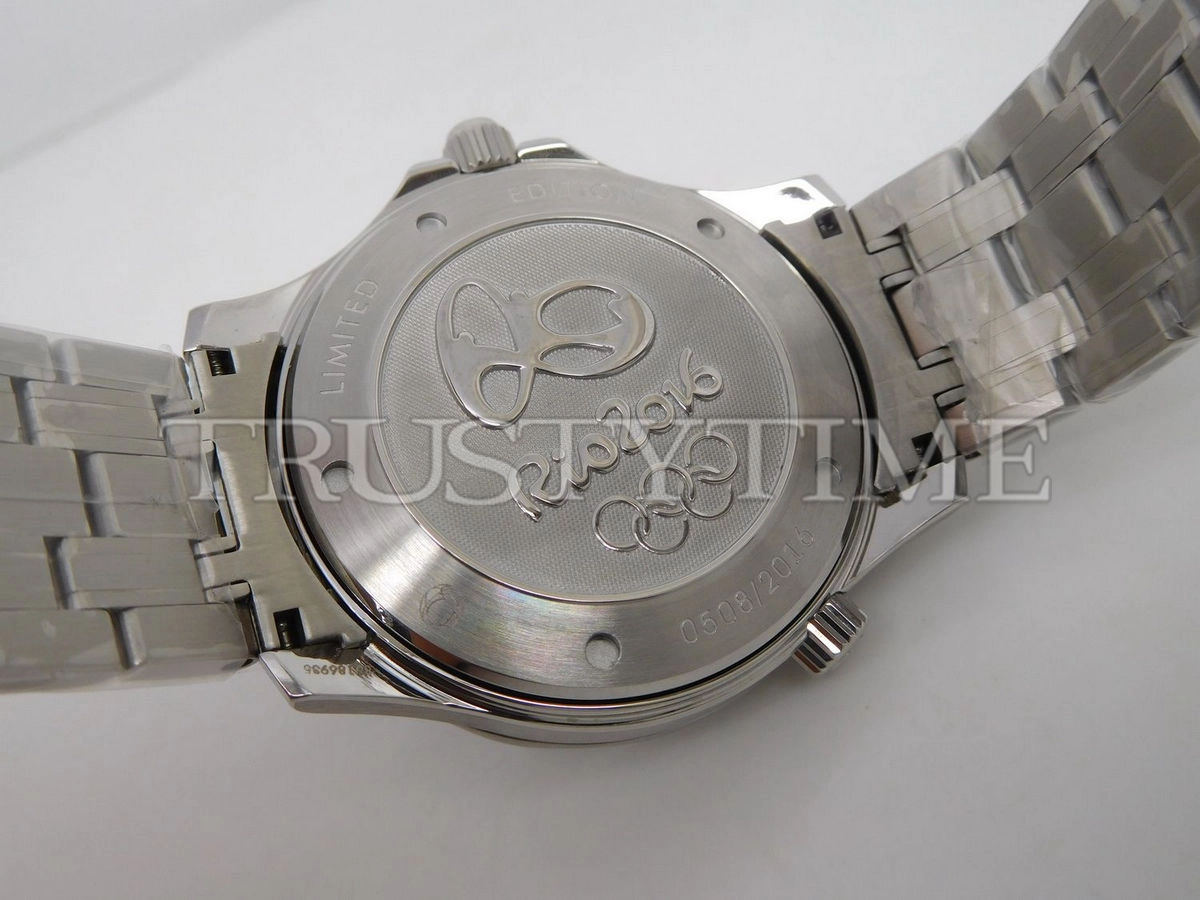 Копия часов Omega Seamaster Diver 300m Co-Axial Chronometer Limited Edition "Rio 2016" 41mm 522.30.41.20.01.001
