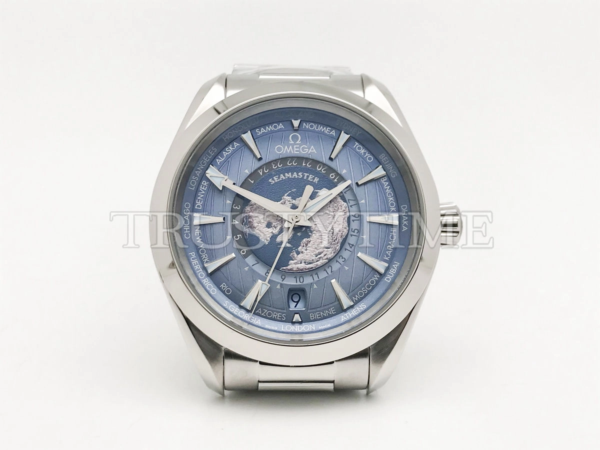 Копия часов Omega Seamaster Aqua Terra Co-axial Master Chronometer GMT Worldtimer 43mm 220.10.43.22.03.002