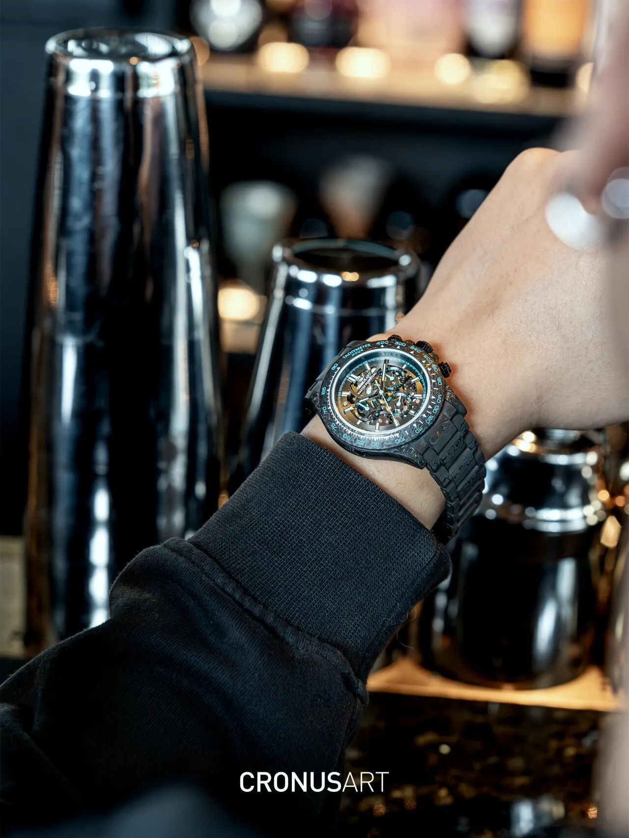 Копия часов CronusArt NTPT Carbon Fiber Watch Limited edition CM016-027
