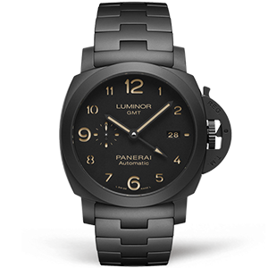 Копия часов Panerai Luminor 1950 3 Days GMT Automatic Tuttonero 44mm PAM00438 Арт.PN-0703